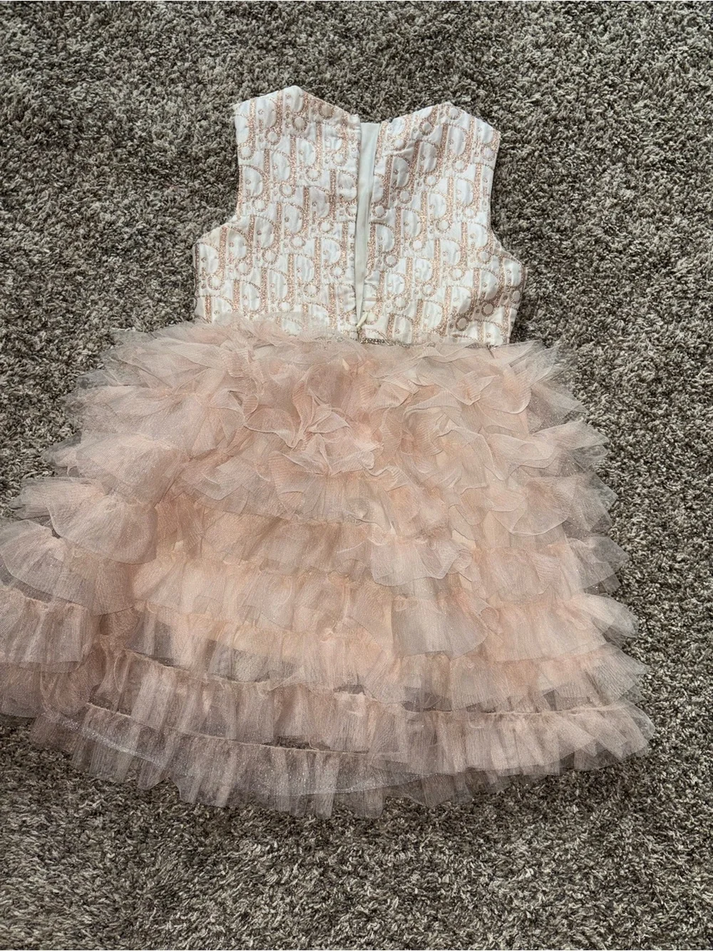Girls' Pink Ruffle Tulle Party Dress